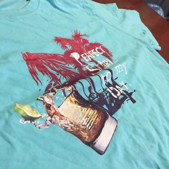 IZOD Blue Tee men's Large - Picture 4 of 7